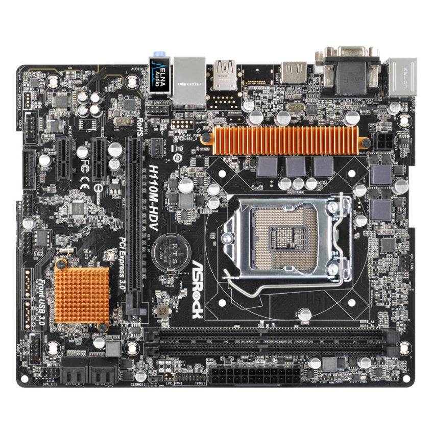 Asrock h110m hdv подключение